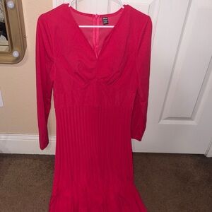 SHEIN hot pink Long Sleeve Dress